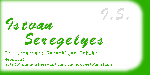 istvan seregelyes business card