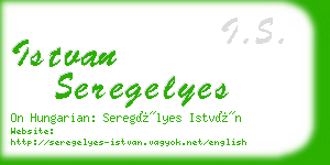 istvan seregelyes business card